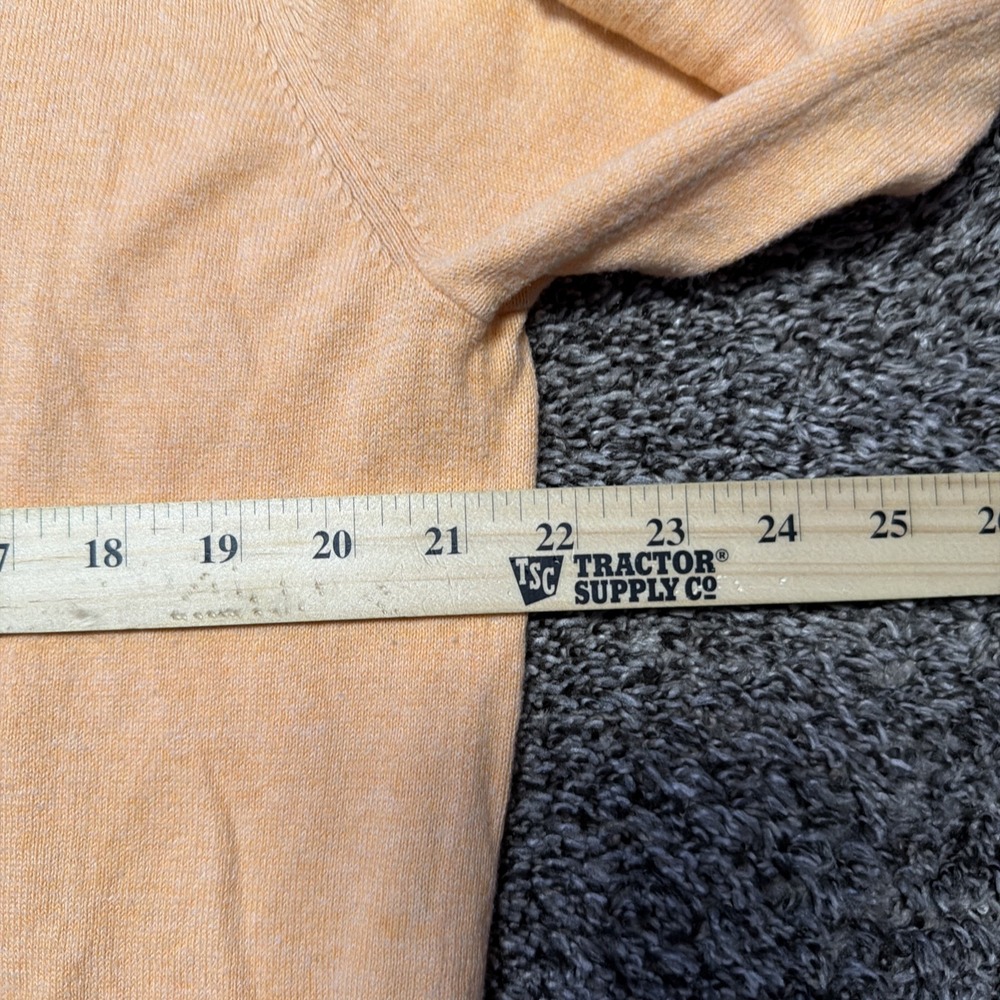Peter Millar Sweater Mens Medium Peach V Neck Cotton Cashmere Blend‎ Golf Preppy - Picture 5 of 5